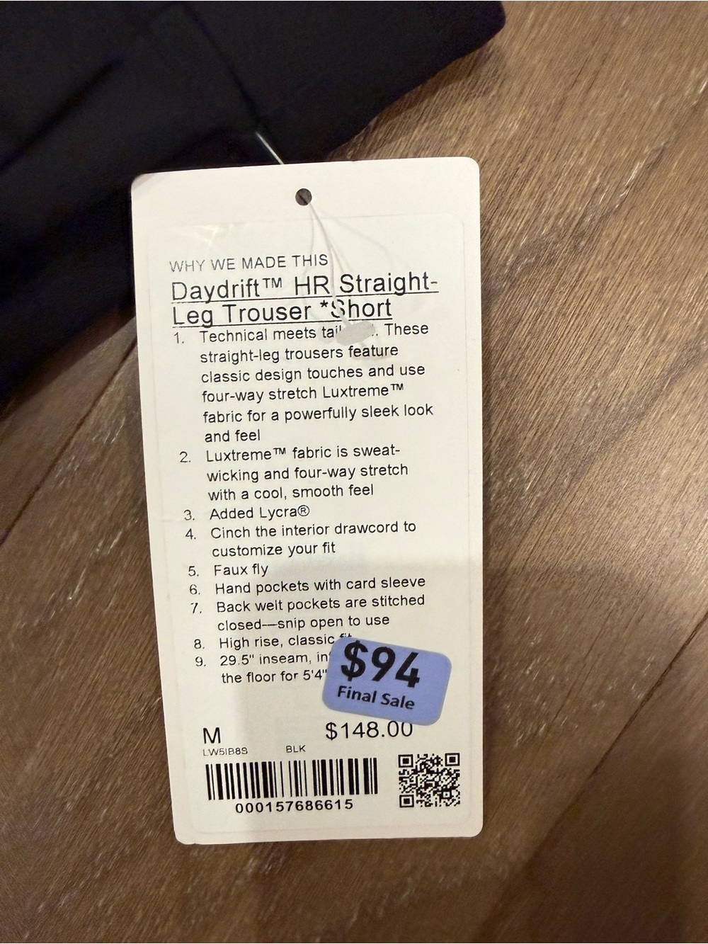 lululemon Daydrift HR Straight Leg-Leg Trousers - Picture 4 of 7